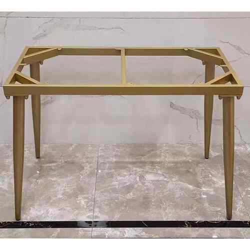 简约铁艺圆桌架茶几桌腿支架圆形岩板休闲 桌脚底座餐桌桌组合边