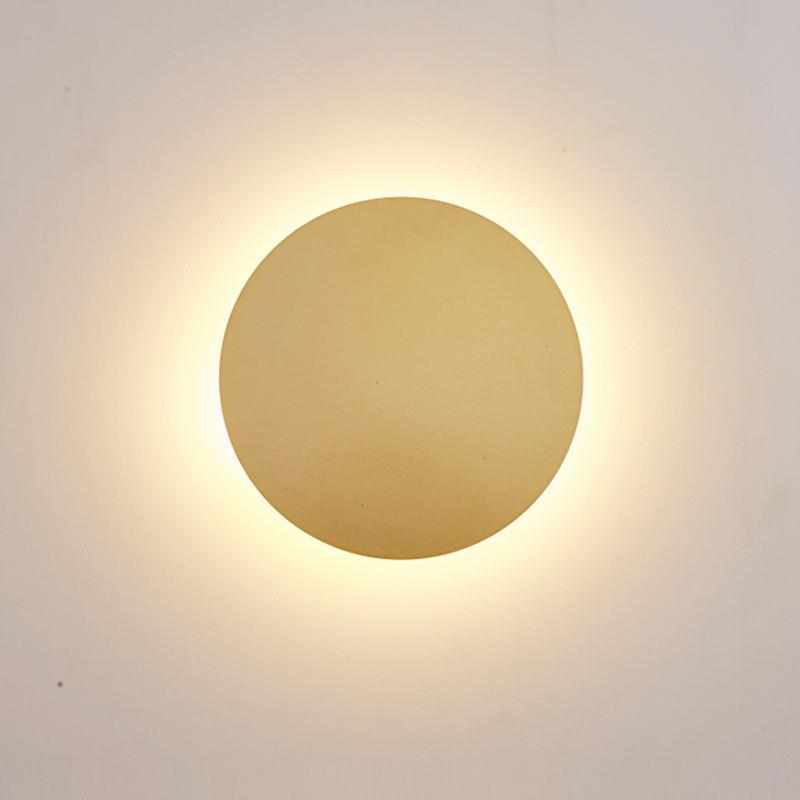 德国进口圆形LED壁灯卧室床头灯金色客厅背景墙现代简约过道个性
