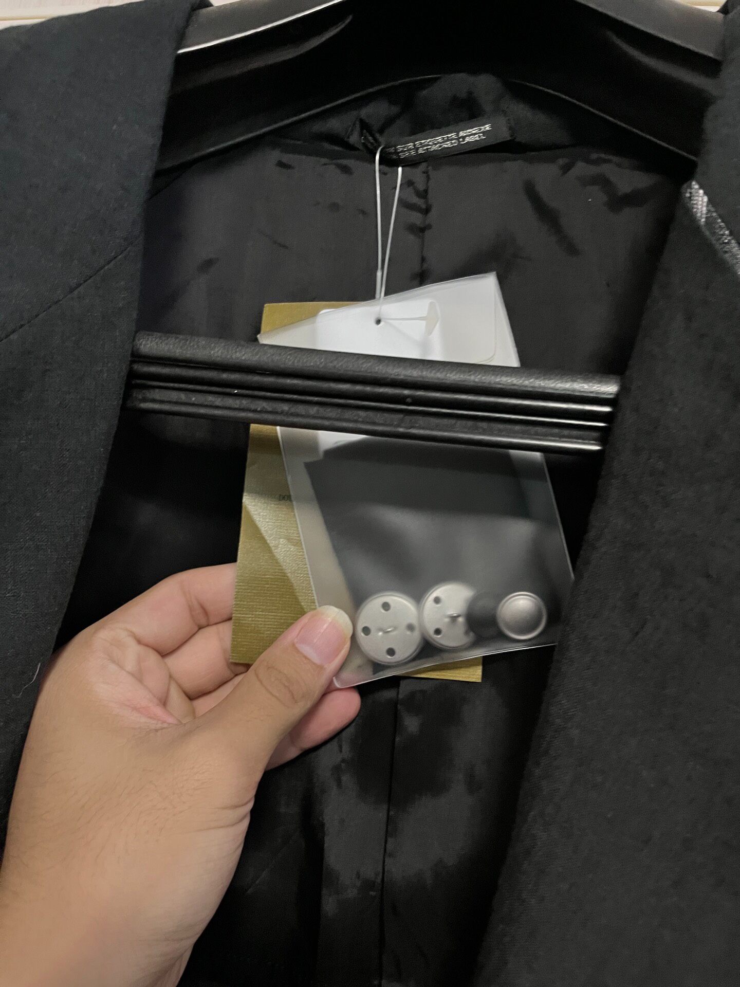 Yohji Yamamoto 24SS Silver Button Jacket — detail