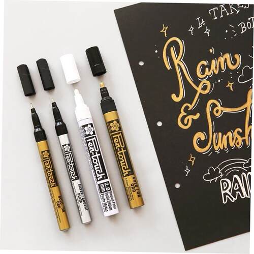 Silver Gold Permanent Metallic Marker Pens 0.7/1.0/2.0mm Stu