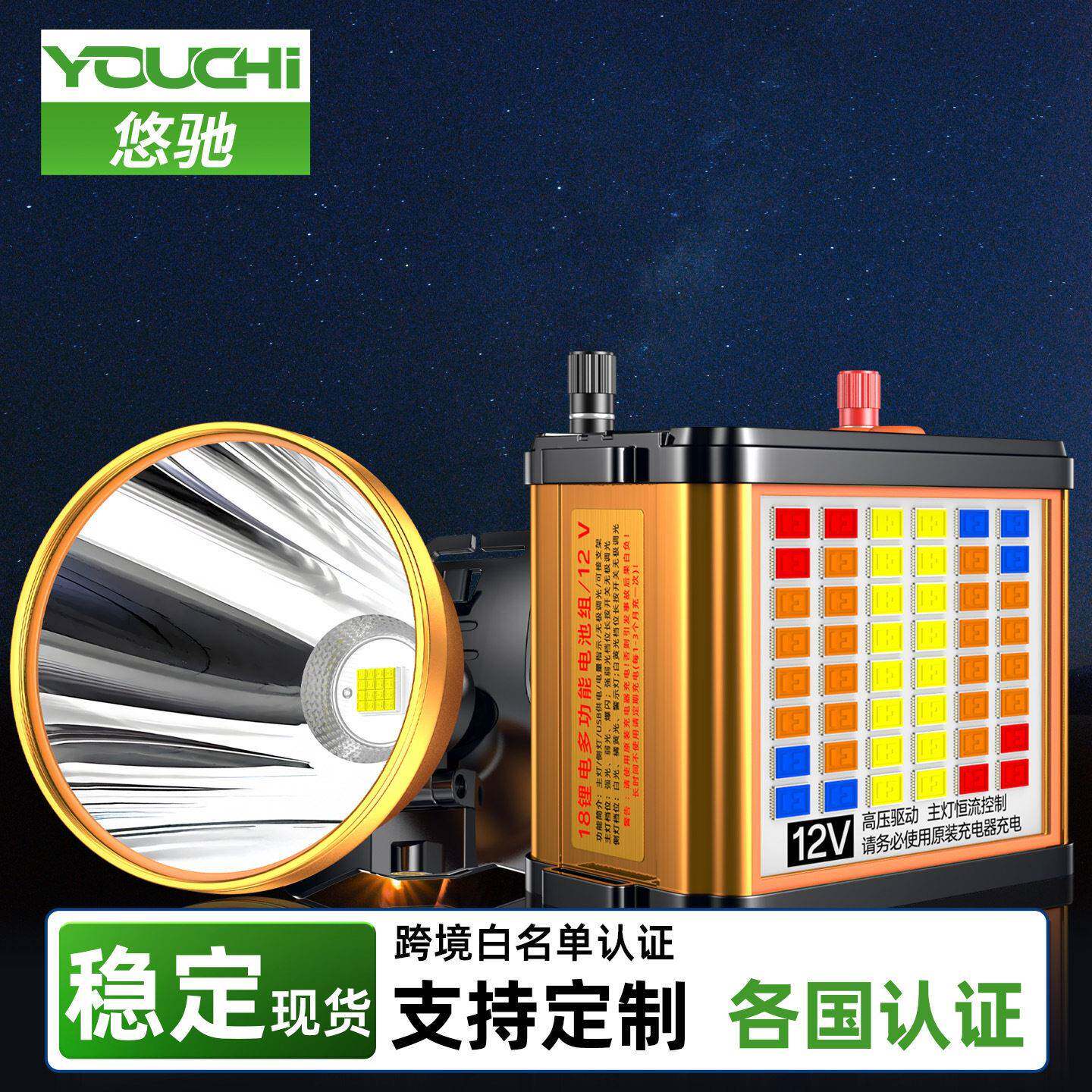 头灯强光超亮新款野外超长续航钓鱼充电大功率电筒专用照明led灯