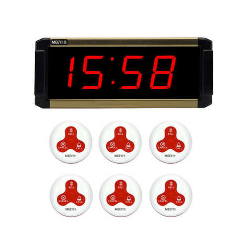 美一无线呼叫器 棋牌室餐厅足浴城酒吧自助餐厅 1拖6防水服务铃