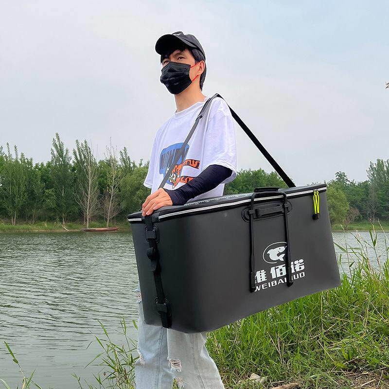 大物活鱼桶渔箱大容量加厚可折叠户外防水包鱼护桶加厚钓鱼活鱼桶