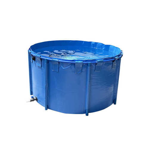 PVC水囊圆形加厚家用庭院大型折叠带支架防水布抗旱水产养殖池