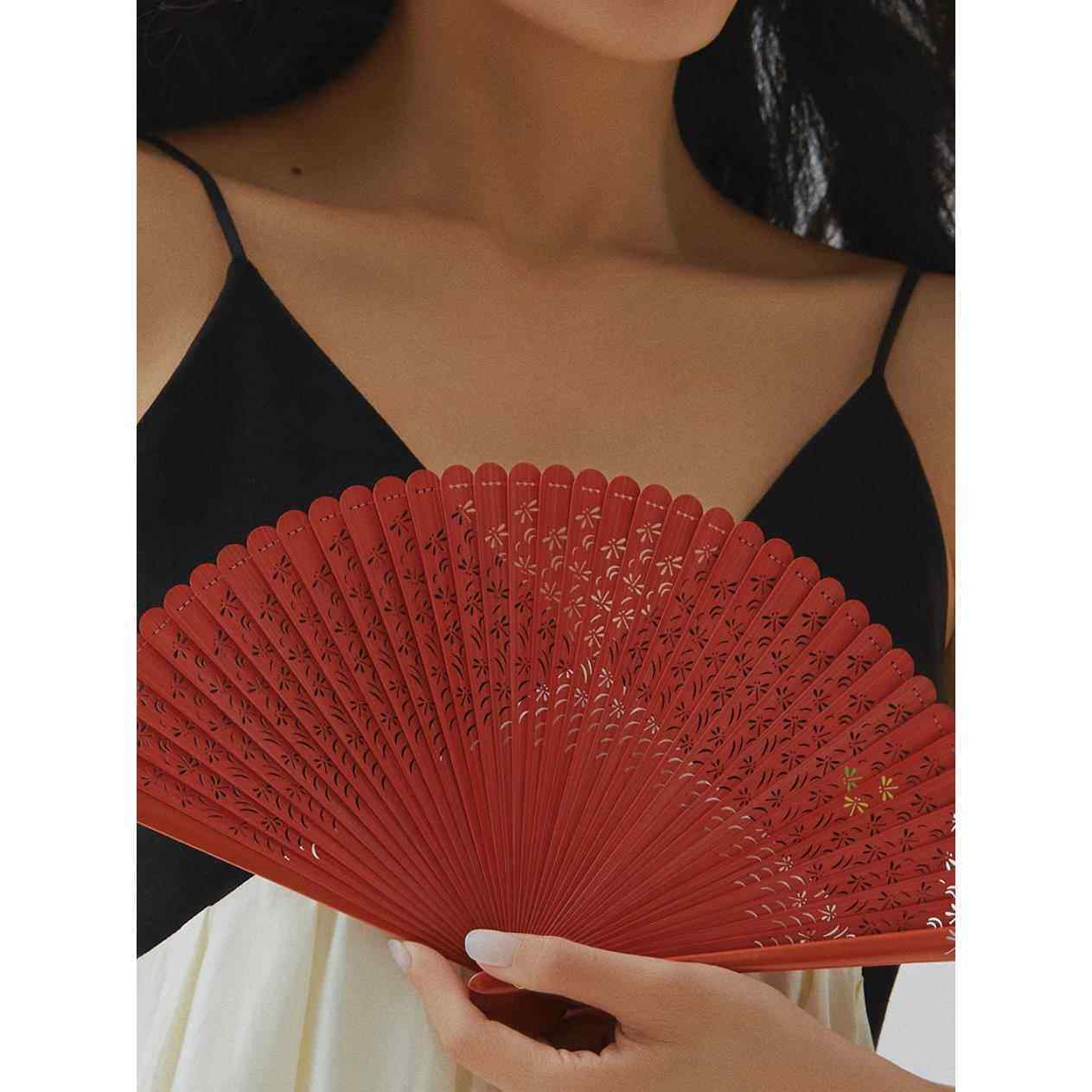 精帆全竹玉亭扇礼盒高端手工女扇龙年折扇中国风女扇