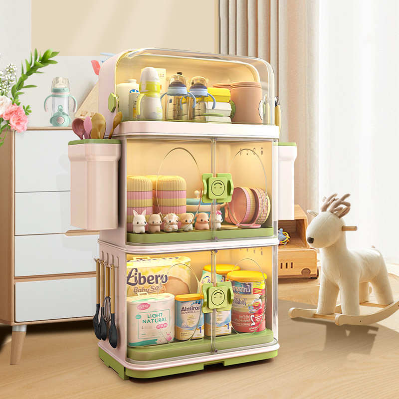 宝宝餐具收纳收纳盒一体家用客厅辅食工具置物架厨房碗柜碗筷沥水