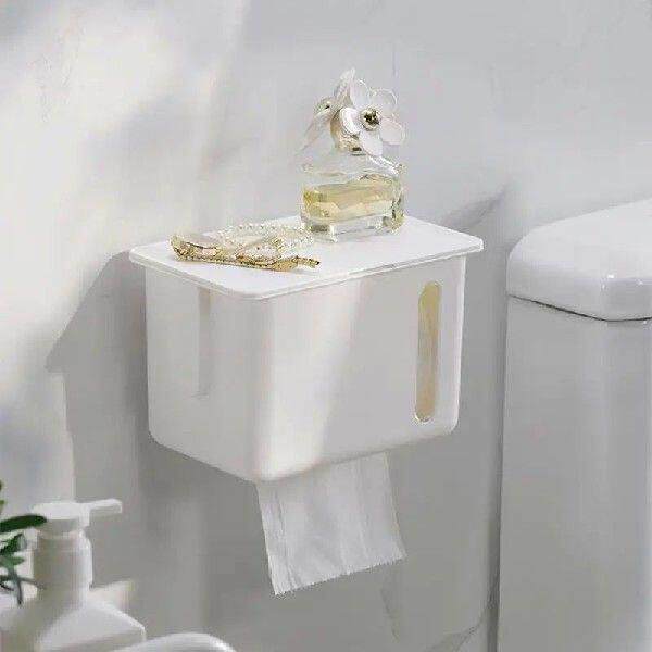 Bathroom Tissue Holder Toilet Paper Mount Waterproof