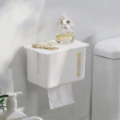 Bathroom Tissue Holder Toilet Paper Mount Waterproof