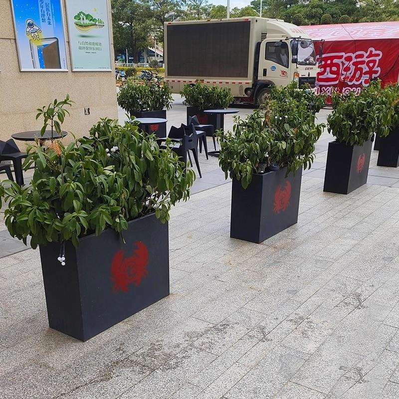 不锈钢户外花箱围栏花槽隔断组合创意花架花盆广场铁艺花坛