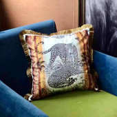 奢枕靠垫垫流苏腰 饰抱客厅别墅枕芯轻 外贸高档双面枕印花复古装