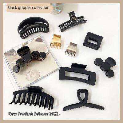 发夹Hot Sale Solid Color Claw Clip Large Barrette Crab Hair