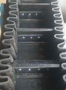 PVC黑色绿SH色挡边带传送无裙挡板输送带持久耐边缝用