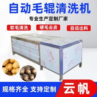全自动商用毛刷清洗机毛辊清洗机土豆萝卜山药红薯清洗机