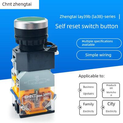 正泰按钮开关LAY39B(LA38)-11BN自覆位自锁带灯BNZSD 220V24V急停