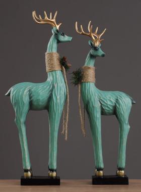 北欧式鹿摆件客厅酒柜博物架家居装饰品结婚礼物实用送闺蜜工艺品