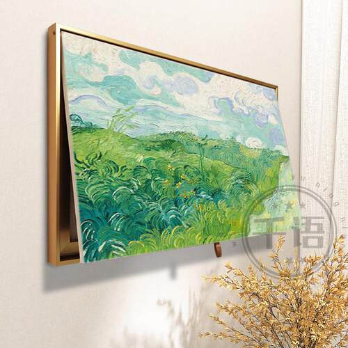 梵高麦田丰收星空世界名画 画电表箱装饰画 画定制遮挡强弱配电箱