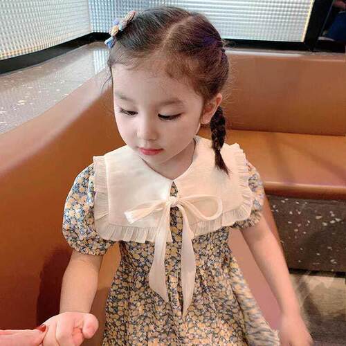 Menoea Summer Floral Print Lolita Child Clothes Sweet Dress