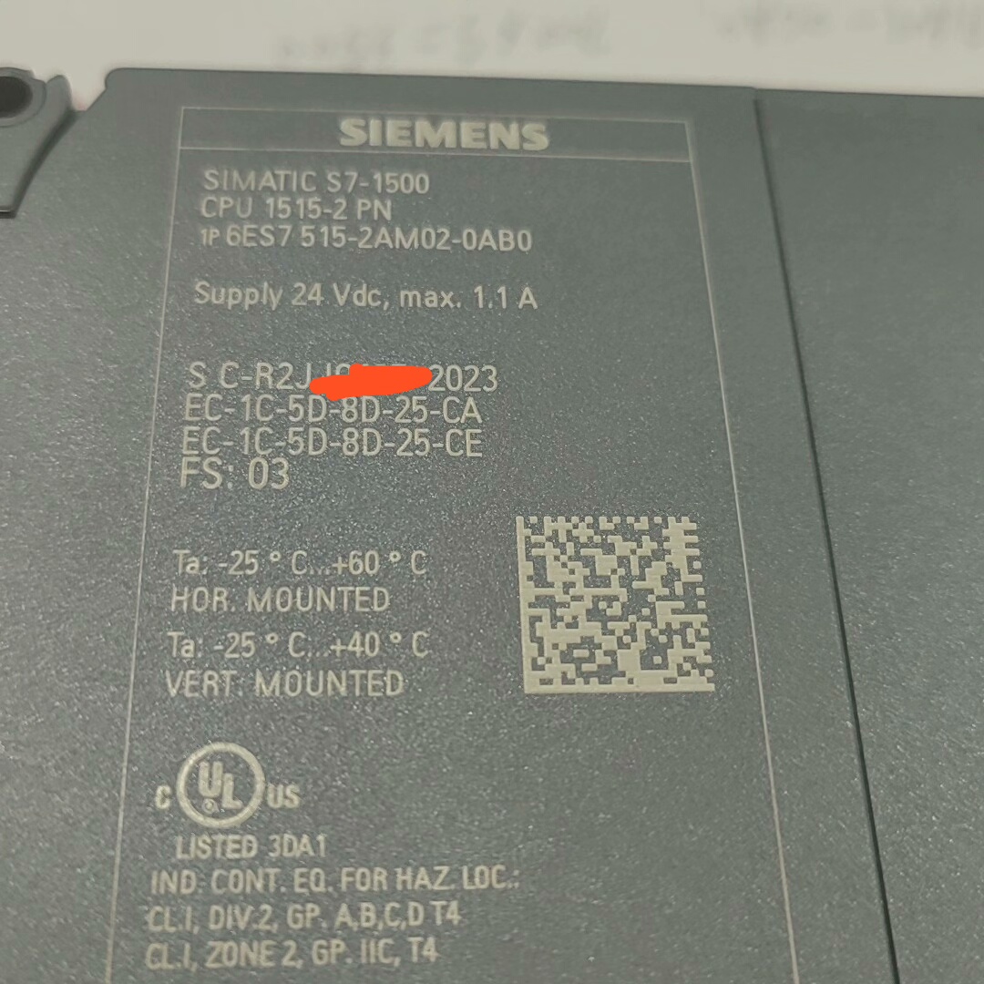西门子6ES7515-2AM02-0AB0二手裸机。