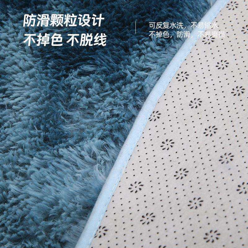 现简约丝毛圆形地毯室内卧室客厅PV绒地毯可水洗厂家跨境货