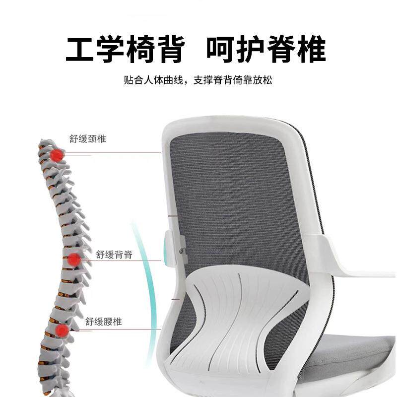 人体工学椅舒适透气办公椅家用护腰网子椅久坐不累海绵坐垫电脑椅