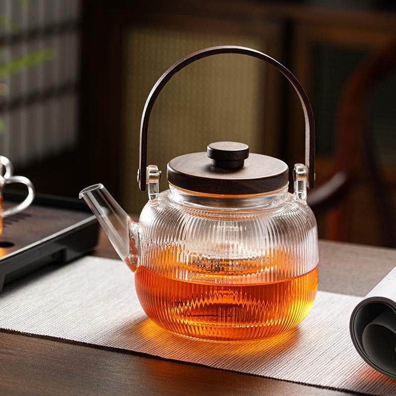 玻璃煮茶壶单壶电陶炉煮茶器提梁烧水壶茶具耐热高硼硅材质双内胆