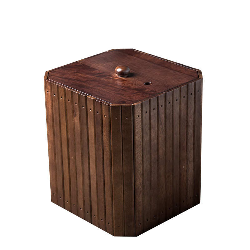 茶桶茶渣桶实木茶水桶中式家用茶台垃圾桶废水桶功夫茶小号排水桶