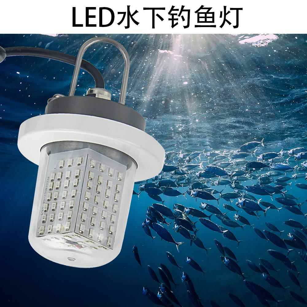 LED水下钓鱼灯海钓集鱼灯水底灯123灯珠12V24VDC路亚艇钓鱼