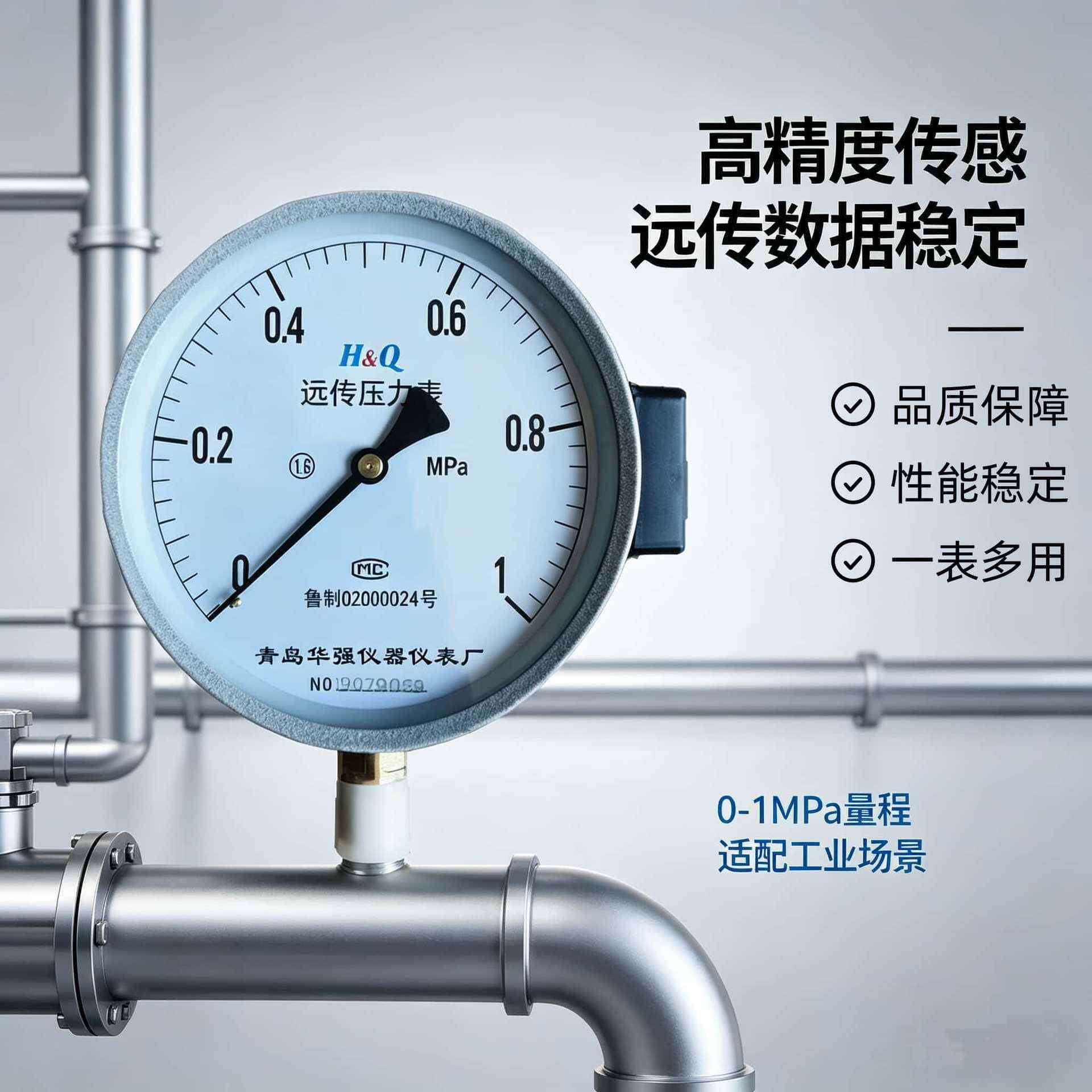 红旗牌远传压力表 变频器专用恒压供水YTZ-150远程1.6mpa/1真空负