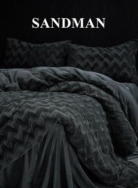 新款SANAN传奇之夜高端兔毛绒冬季牛奶绒四件M套加厚保暖单床被D