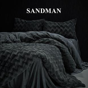 新款 牛奶绒四件M套加厚保暖单床被D SANAN传奇之夜高端兔毛绒冬季