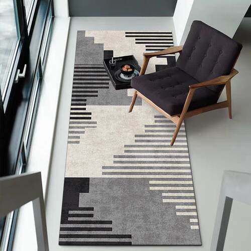 斯堪的纳维亚地毯在卧室床边毯子垫现代极简主义房间家庭客厅咖啡