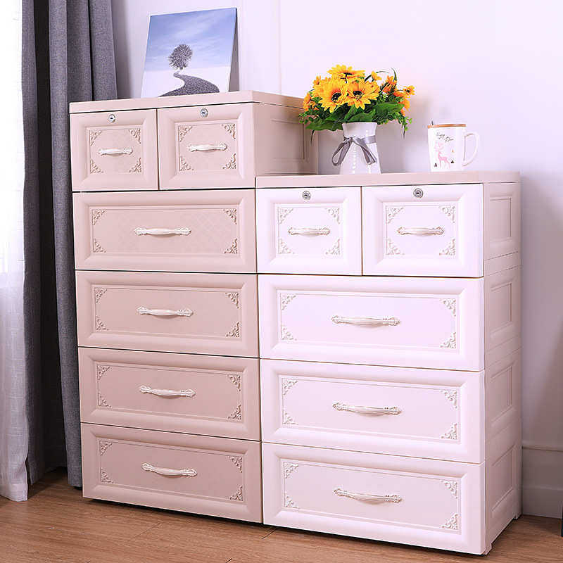 厂家直销抽屉式收纳柜子欧式塑料柜儿童多层分类衣柜储物箱整理柜