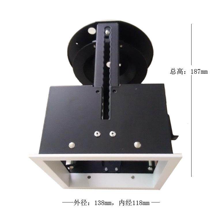 方形单头伸缩格栅灯 方形单头伸缩筒灯伸缩导轨灯外壳灯具套件