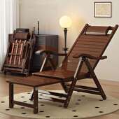 躺休椅折叠午休阳家用老人闲结实耐用竹台椅子可平躺午4545547睡