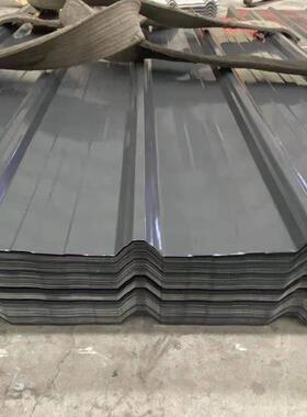 黑色彩涂瓦屋面瓦墙建筑纯色彩钢瓦耐用防腐镀锌多规格彩涂瓦