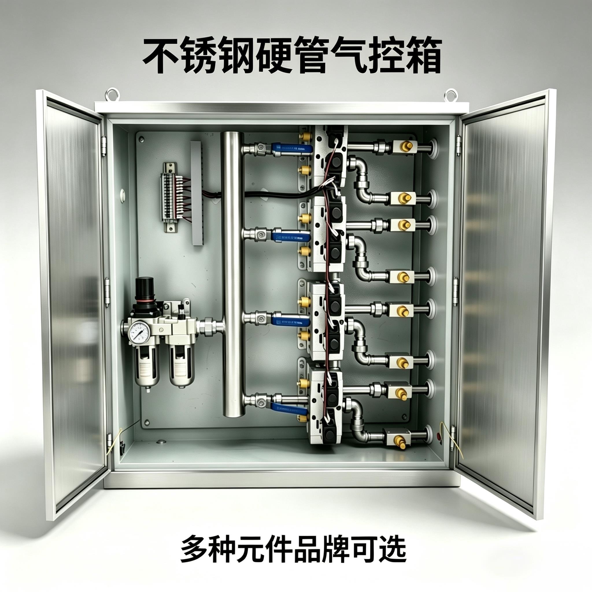 不锈钢气控箱不锈钢管路气源配箱气动控制柜电磁箱气动设备控制柜