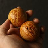 高品质著名艺术家张念超手工天然全钉老竹根手球十几年材料竹雕健