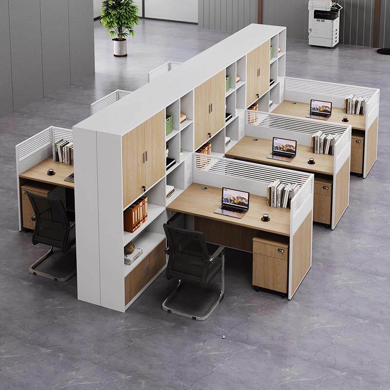 财务办公桌椅高柜双人位组合办公桌人事屏风办公卡座四人位员工桌