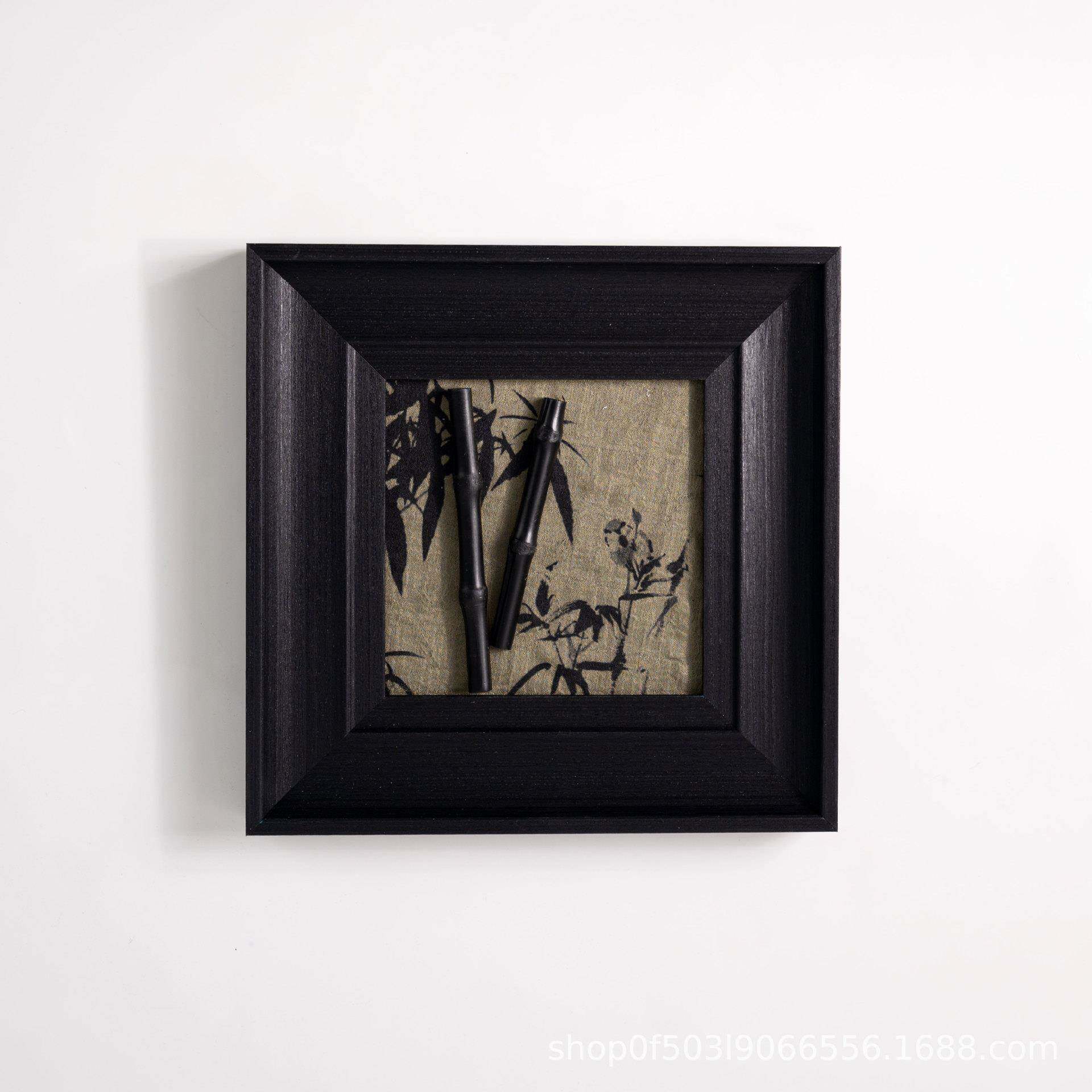 现代中古风壁饰立体人物实木复古挂画含框书房卧室玄关装饰画