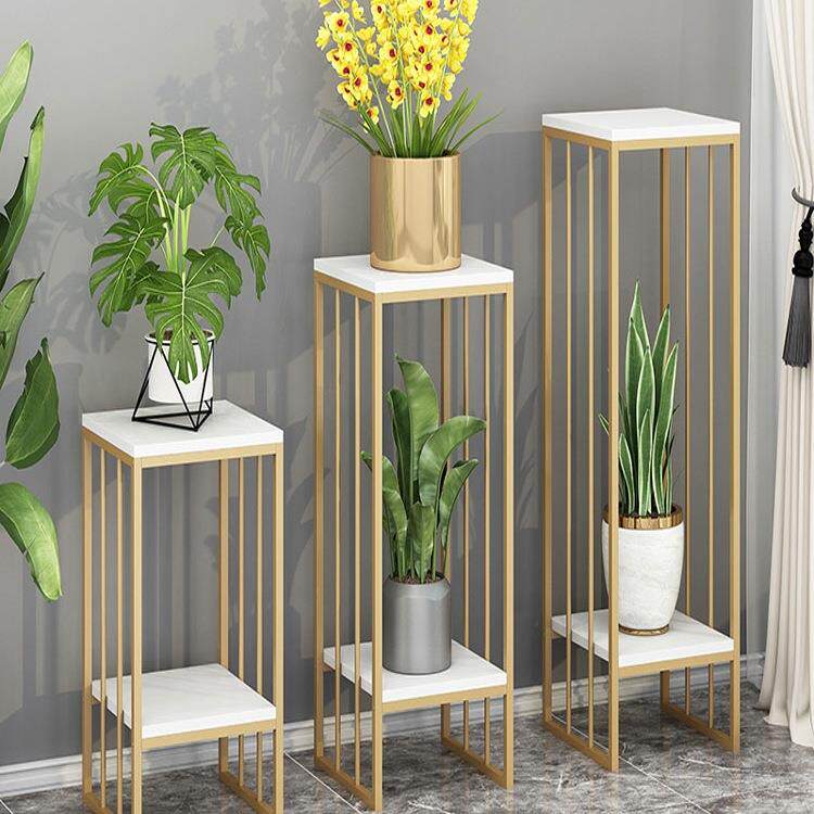 北欧花架铁艺客厅阳台置物架轻奢落地式多层室内绿萝装饰摆件架子