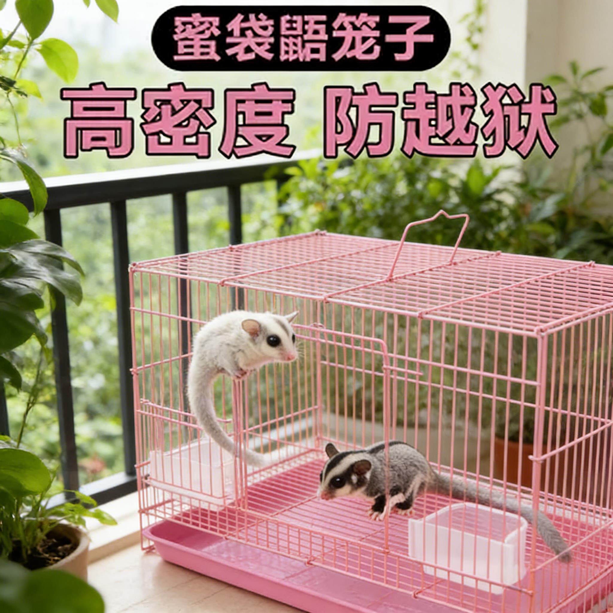 宠物用品蜜袋鼯的笼子小宠防越狱专用别墅便携外出笼大号蜜袋鼬飞