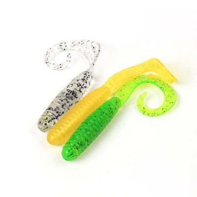 批发路亚假饵6cm/2.1g假饵单位带豆卷尾蛆翘嘴鳜鱼软虫公斤装