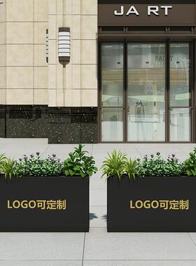 户外铁艺箱花组坛道路创意外摆XK202507售楼部广场移花箱合咖啡厅