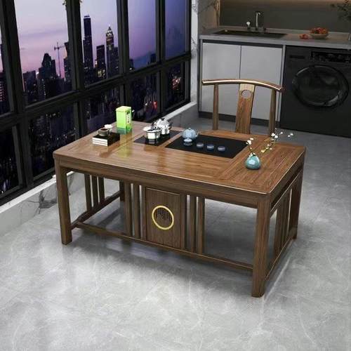 阳台茶桌椅组合新中式实木泡茶桌小户型禅意喝茶桌供应链工厂