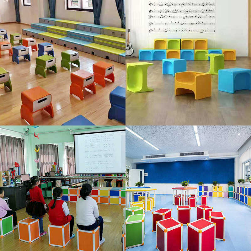 多功能阶梯教室学生抽屉凳凳专用积木凳大合唱方凳音乐音乐舞台凳