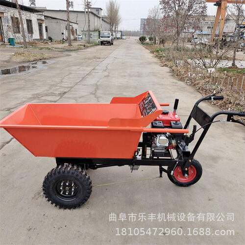 建筑混凝土运输车汽油170型号手推车翻斗车工地运输小推车