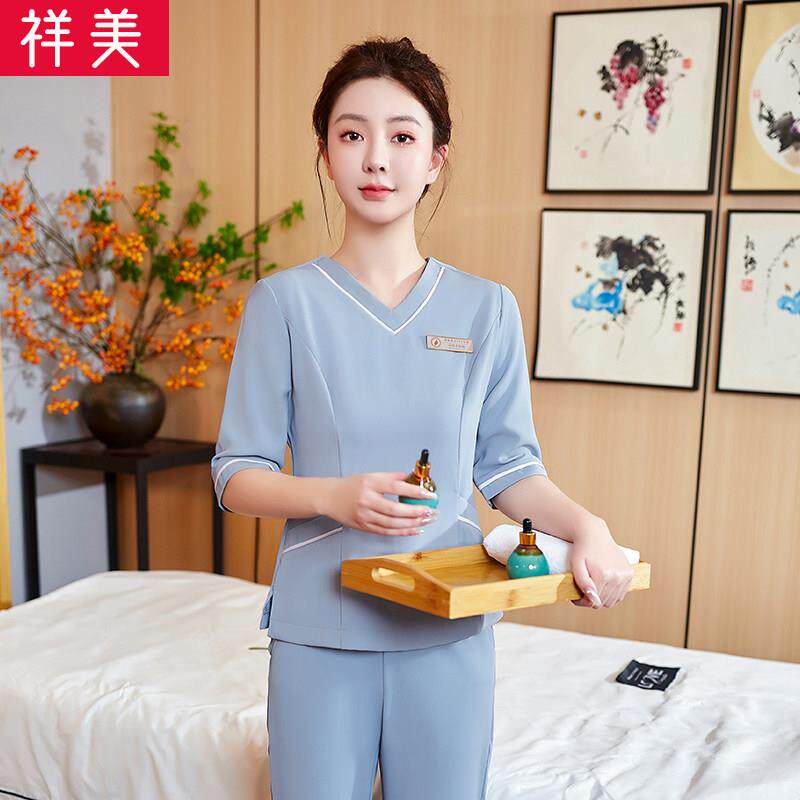 美容院皮肤管理工作服女高端养生馆职业套装桑拿足疗足浴技师工服