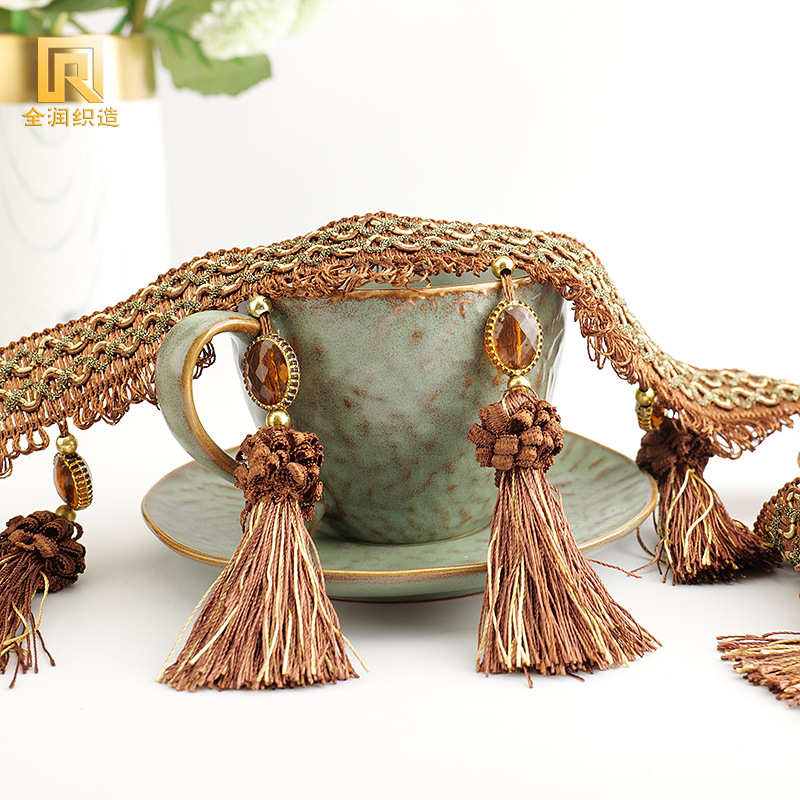 草莓流苏花边波浪边 宝石花边 家纺窗帘沙发垫抱枕花边创意