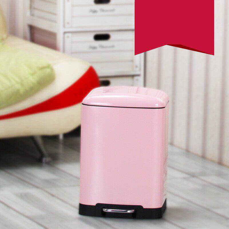 垃圾桶踩脚踏式卫生间家用创意客厅不锈钢缓降静音有盖带盖垃圾桶