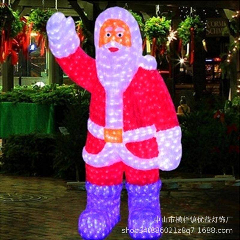 LED圣诞老人造型灯圣诞雪人节日装饰亮化工程户外防水小品景观灯